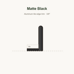 Matte black tile edge trim