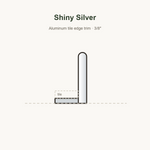 Shiny silver tile edge trim