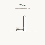 White tile edge trim