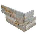 MSI Rockmount Golden Honey quartzite splitface L-corner 6x18