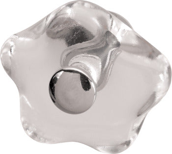 Knob Brs Pol Chr/Cry Clr 143Br36 M4 33Mm