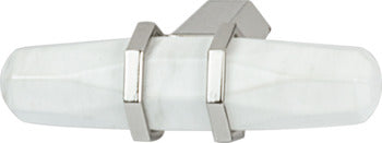 Knob Car Zn Wh Mrbl/Pol Ni 8-32 64Mm