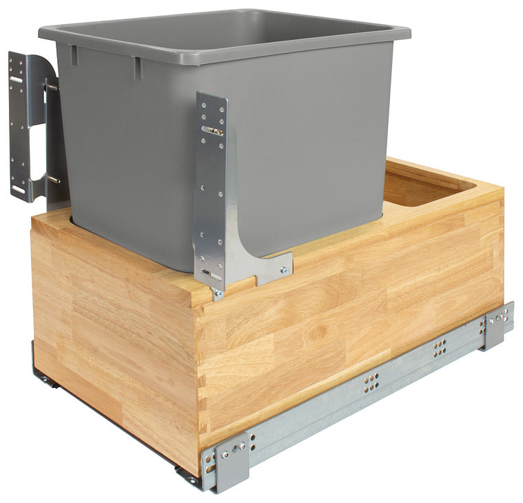 Häfele Elemental Wood Single Waste Bin Pull-Out