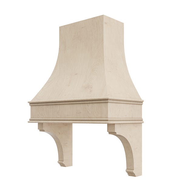 Rose Hill Cabinets Curved Hood With Corbels Wood Range Hood — by Emerald Fern Finishes