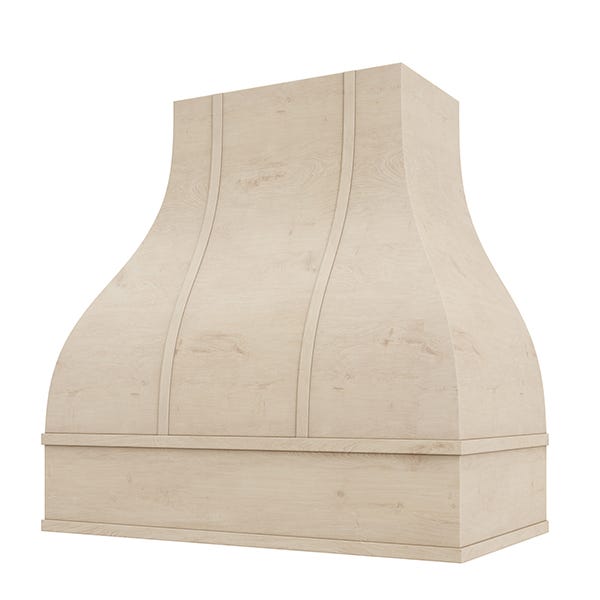 Rose Hill Cabinets Bell Style With Strapping Wood Range Hood — by Emerald Fern Finishes