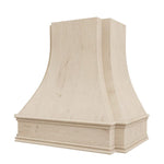 Rose Hill Cabinets Double Curved Wood Range Hood — by Emerald Fern Finishes