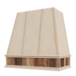 Rose Hill Cabinets Tapered With Reclaimed Wood Band Wood Range Hood — by Emerald Fern Finishes