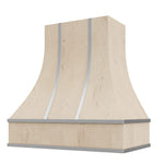 Rose Hill Cabinets Curved With Steel Strapping Wood Range Hood — by Emerald Fern Finishes