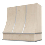 Rose Hill Cabinets Sloped With Steel Strapping Wood Range Hood — by Emerald Fern Finishes