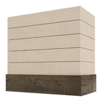Rose Hill Cabinets Box With Shiplap & Walnut Band Wood Range Hood — by Emerald Fern Finishes