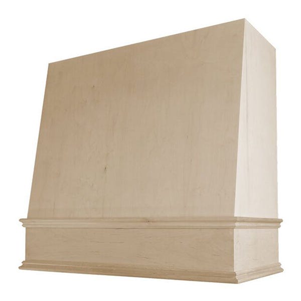 Rose Hill Cabinets Angled Wood Range Hood — by Emerald Fern Finishes