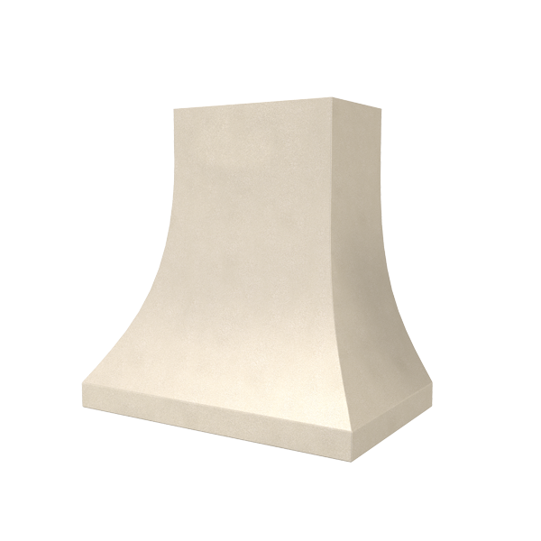 Rose Hill Cabinets Curved Metal Range Hood in Champagne