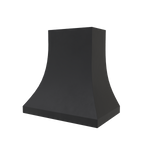 Rose Hill Cabinets Curved Metal Range Hood in Matte Black