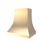 Rose Hill Cabinets Curved Metal Range Hood in Satin Gold