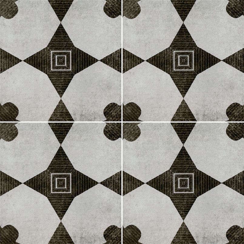 Zaria Sakura 8x8 patterned porcelain tile