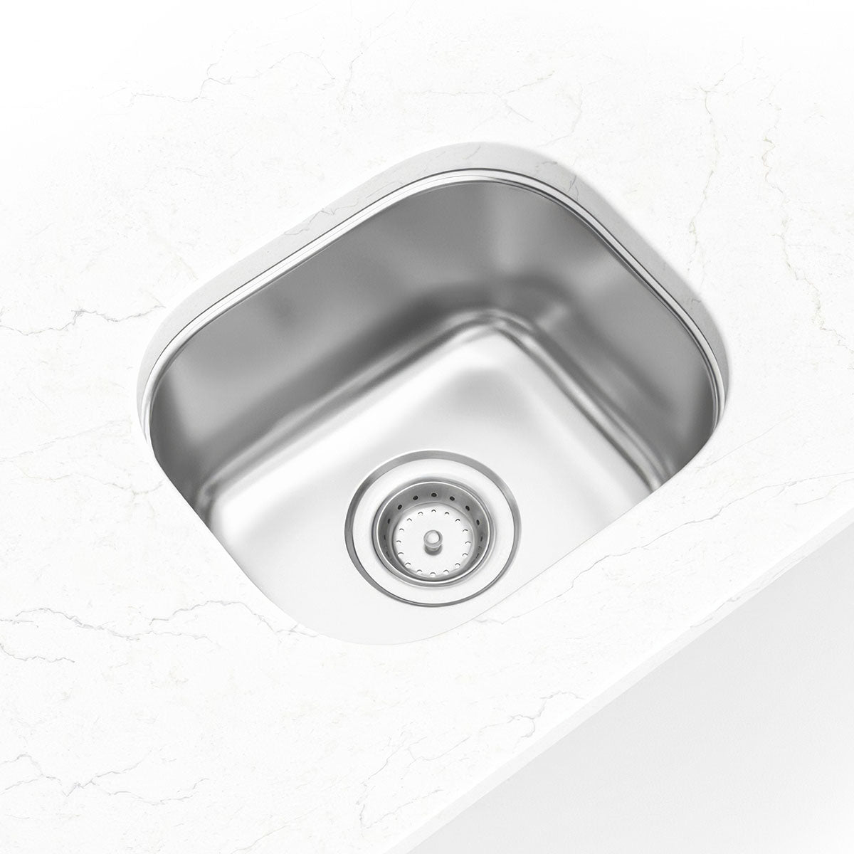 MSI 18-gauge compact bar and prep sink installed in a countertop
