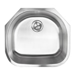 MSI 18-Gauge Stainless Steel Single-Bowl Undermount Kitchen Sink 23" x 21"