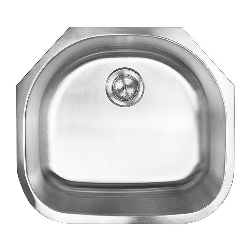 MSI 18-Gauge Stainless Steel Single-Bowl Undermount Kitchen Sink 23" x 21"