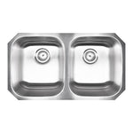 MSI 18-Gauge Stainless Steel 50/50 Double-Bowl Undermount Kitchen Sink 32" x 18"