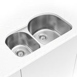 MSI 18-Gauge Stainless Steel 40/60 Double-Bowl Undermount Kitchen Sink 31" x 20" - kitchen scene