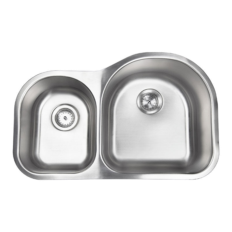 MSI 18-Gauge Stainless Steel 40/60 Double-Bowl Undermount Kitchen Sink 31" x 20"