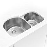 MSI 18-Gauge Stainless Steel 60/40 Double-Bowl Undermount Kitchen Sink 31" x 20" - kitchen scene