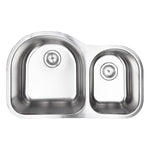 MSI 18-Gauge Stainless Steel 60/40 Double-Bowl Undermount Kitchen Sink 31" x 20"