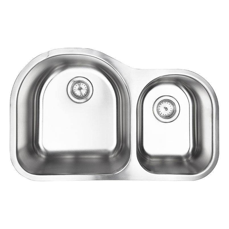 MSI 18-Gauge Stainless Steel 60/40 Double-Bowl Undermount Kitchen Sink 31" x 20"