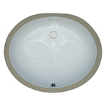MSI white porcelain oval undermount bathroom vanity sink