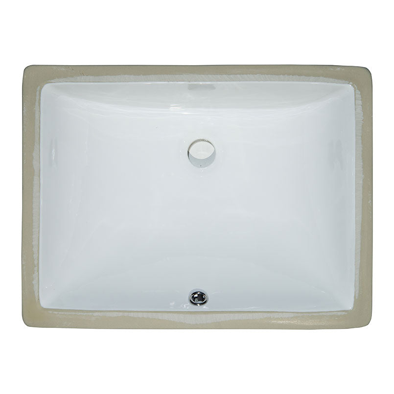 MSI white porcelain rectangular undermount bathroom vanity sink