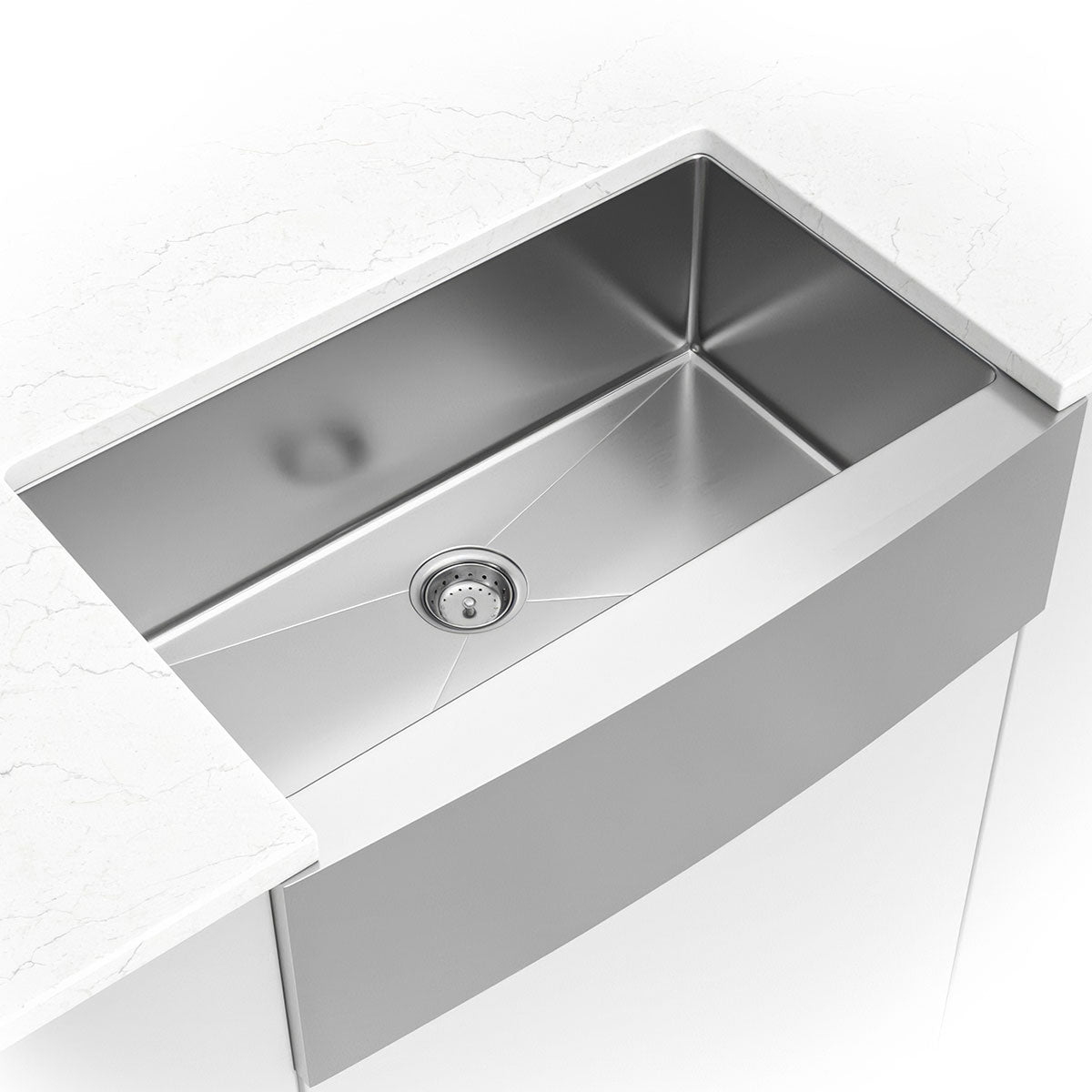 MSI 16-Gauge Stainless Steel Single-Bowl Farmhouse Apron Kitchen Sink - room scene