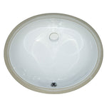 MSI white porcelain compact oval undermount bathroom vanity sink
