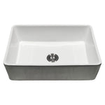 MSI Fireclay Farmhouse Single-Bowl Apron Kitchen Sink - apron front view