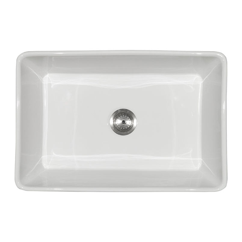 MSI Fireclay Farmhouse Single-Bowl Apron Kitchen Sink 30 inch