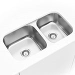 MSI 18-gauge 60/40 double-bowl undermount sink installed in a kitchen