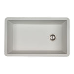 MSI matte white quartz composite single-bowl undermount kitchen sink