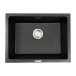 MSI matte black quartz composite single-bowl undermount bar and prep sink