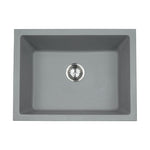 MSI matte gray quartz composite single-bowl undermount bar and prep sink