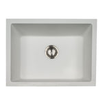 MSI matte white quartz composite single-bowl undermount bar and prep sink