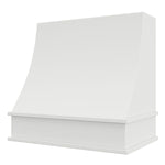Rose Hill Cabinets Sloped Mini Range Hood in White — by Emerald Fern Finishes