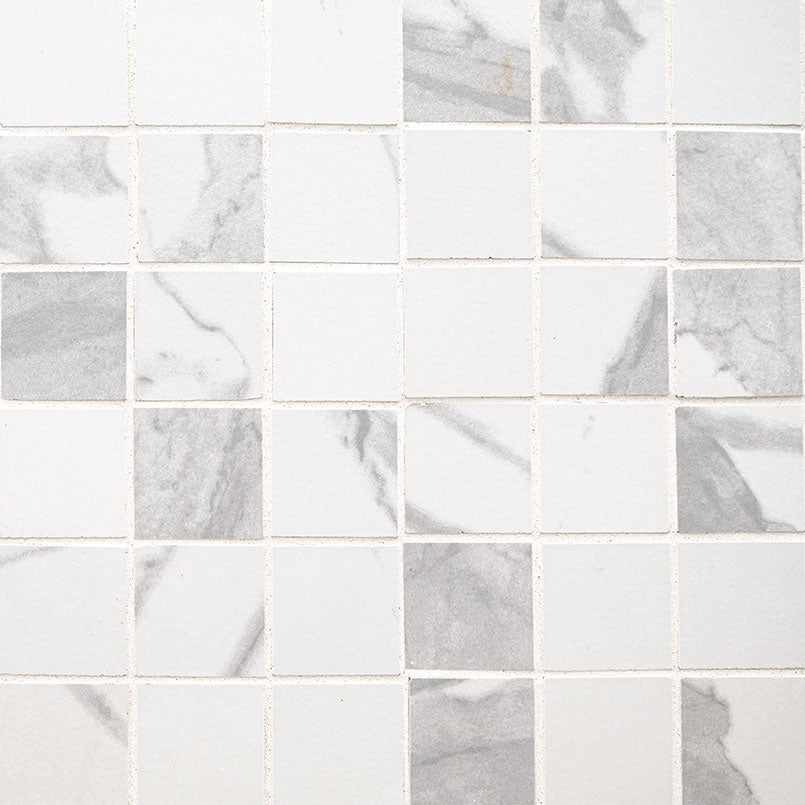 MSI Eden Marble-Look Porcelain Mosaics - Statuary 2x2 Matte
