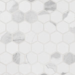 MSI Eden Marble-Look Porcelain Mosaics - Statuary 2x2 Hexagon Matte