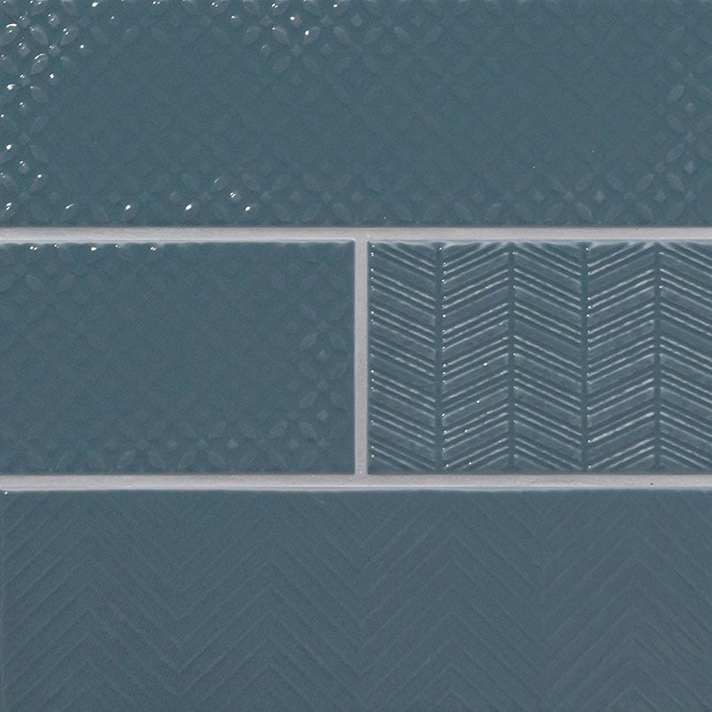 Navy 3D Mix 4x12 Glossy