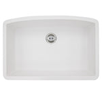 MSI quartz composite single-bowl kitchen sink in matte white