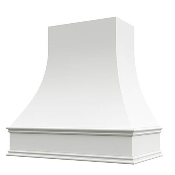 Rose Hill Cabinets Curved Wood Range Hood — Quick Ship (White) — by Emerald Fern Finishes