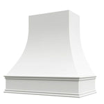 Rose Hill Cabinets Curved Wood Range Hood — Quick Ship (White) — by Emerald Fern Finishes