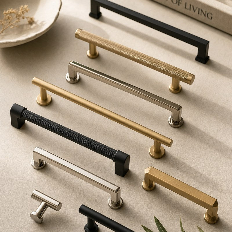 Decorative cabinet pulls installed on cabinetry