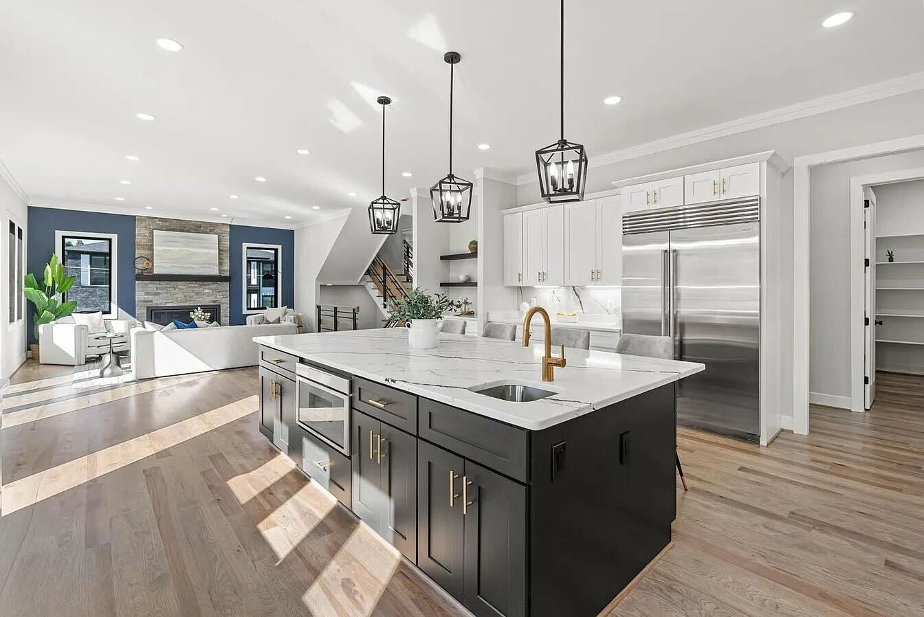 Rose Hill cabinetry installed in a two-tone kitchen