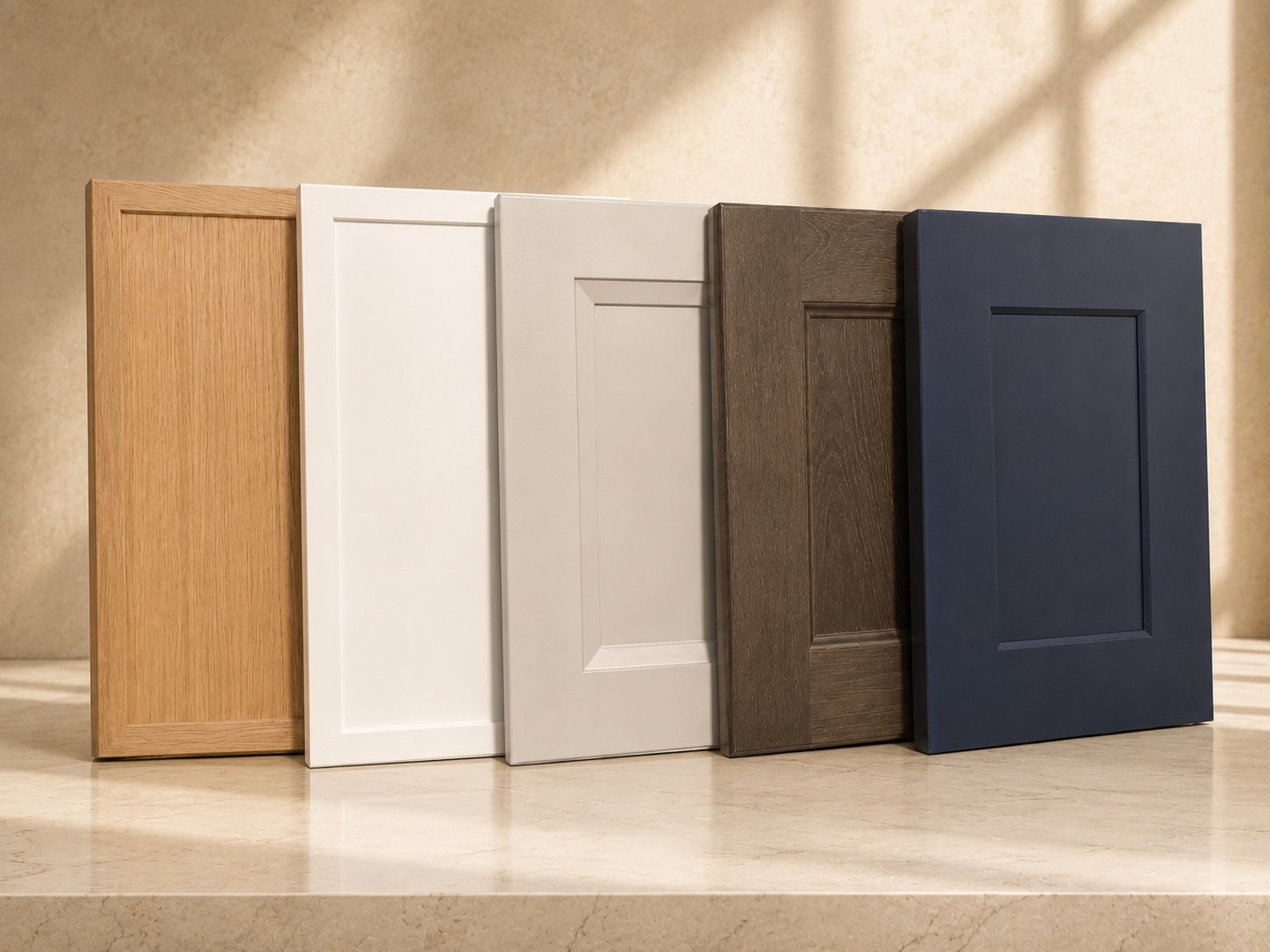 Cabinet door finish samples