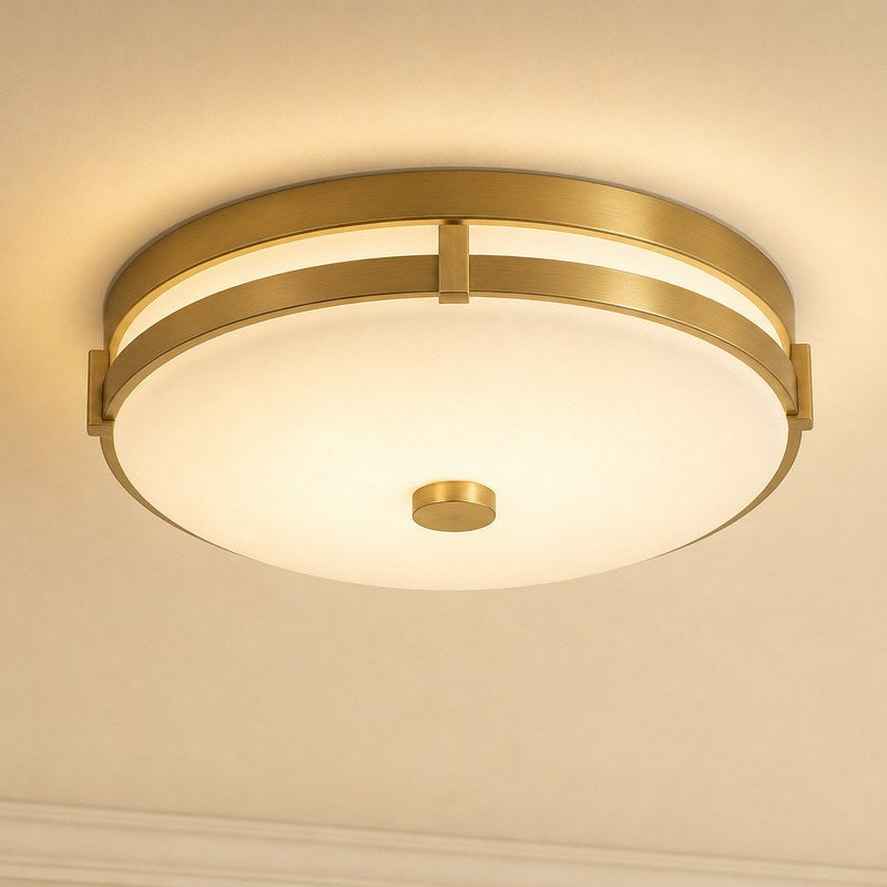 Ceiling light installed in a furnished room